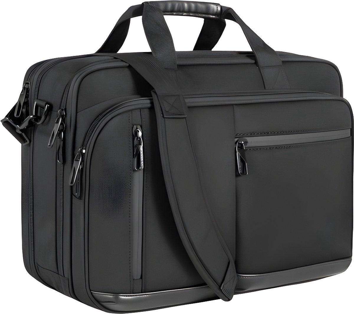 Image of 17,3 inch laptop aktetas voor mannen en vrouwen, hoogwaardige schoudertas, waterafstotende laptops met RFID-vak, uitbreidbare messenger bag