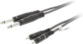 Sweex 2x 6,35mm Jack - Tulp stereo audio kabel - 5 meter