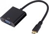 Mini HDMI naar VGA adapter / zwart - 0,15 meter