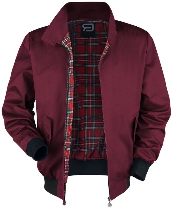 RED ROCK-ENGINEERED DESIGN Blouson aviateur bordeaux à col montant Homme - M