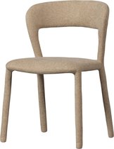 Chaise de salle à manger BePureHome Noble - Polyester - Sable - 76x51x56