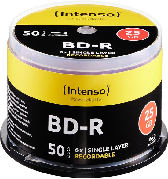 Intenso) Blu-ray disc - 25 GB - 6x speed - cakebox 50 stuks | bol
