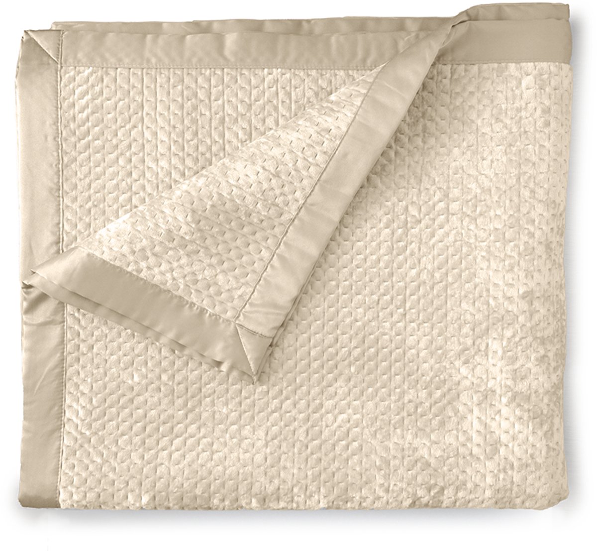 LINNICK Velvet Sprei - Beige - 220x260cm - Bedsprei 2 persoons - Spreien - Bedsprei 220x260