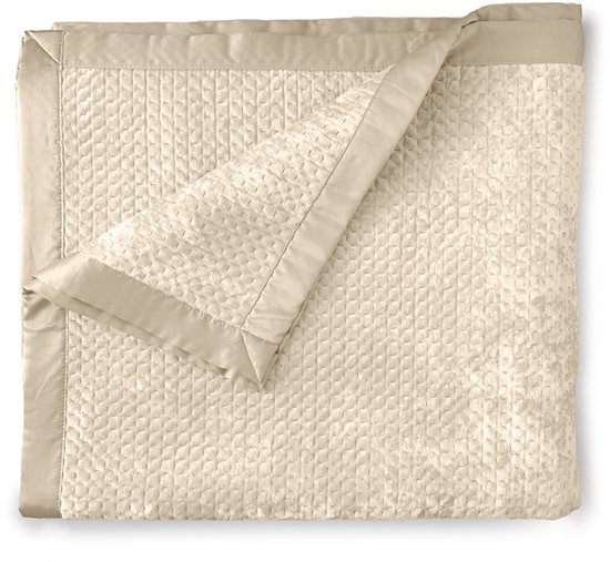 LINNICK Velvet Sprei - Beige - 220x260cm - Bedsprei 2 persoons - Spreien - Bedsprei 220x260