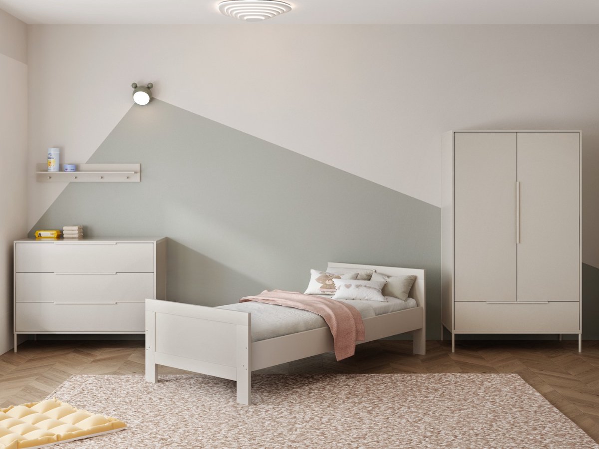 Born Lucky ® Tienerkamer Belmond Clay 3 Delig met Commode Belmond XL Clay en Kledingkast Belmond Clay