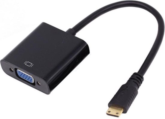 Coretek Mini HDMI naar VGA + 3,5mm Jack & Micro USB adapter / zwart - 0,15  meter | bol.com