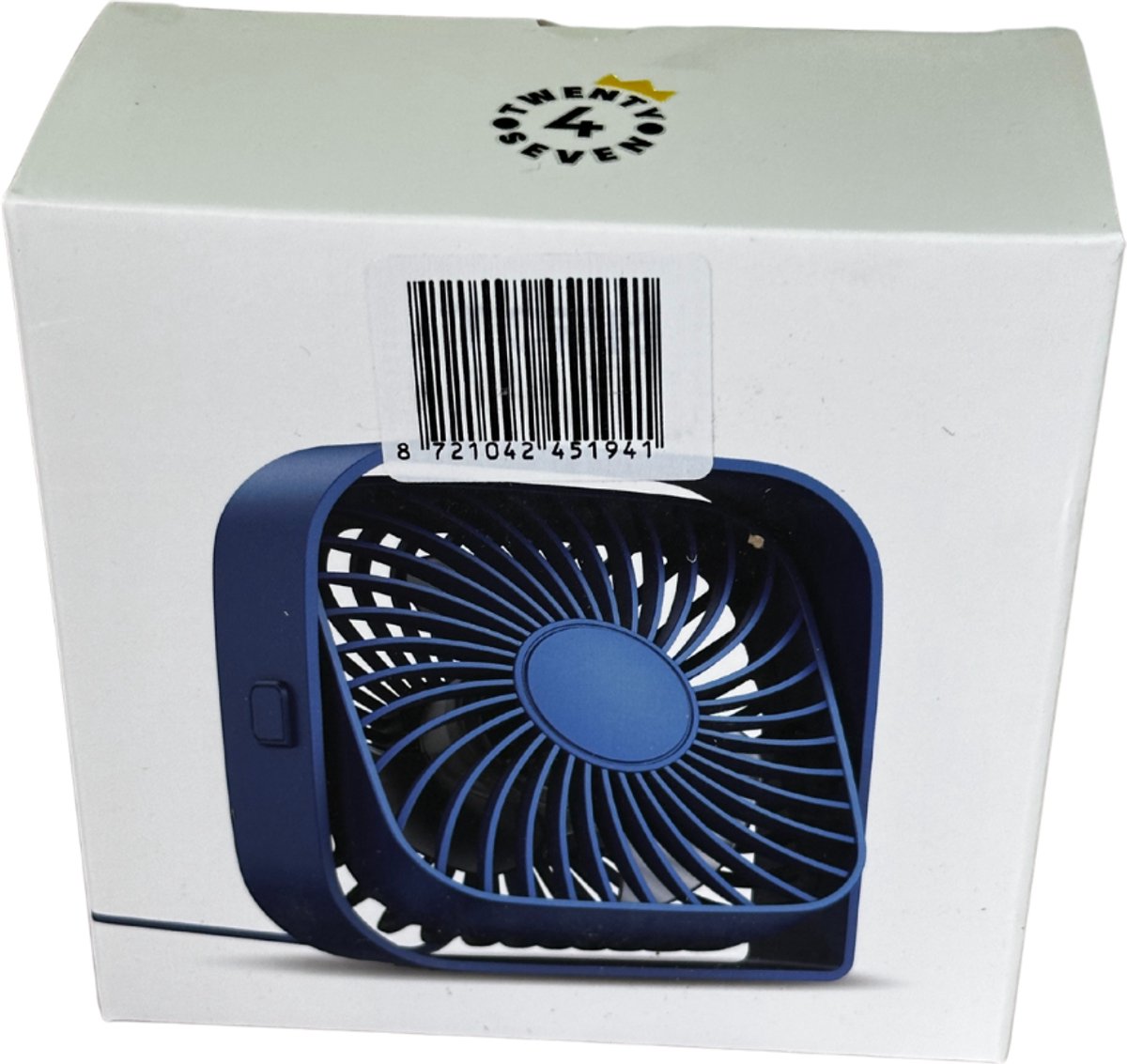 Twenty4seven® Mini Tafelventilator - Ventilator Oplaadbaar - Handventilator Blauw - Vloerventilator met 3 Standen — afbeelding 4