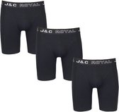 3-PACK LUXE EN ELASTISCHE HERENBOXERSHORT MET LANGE PIJPEN J&C - maat XXL