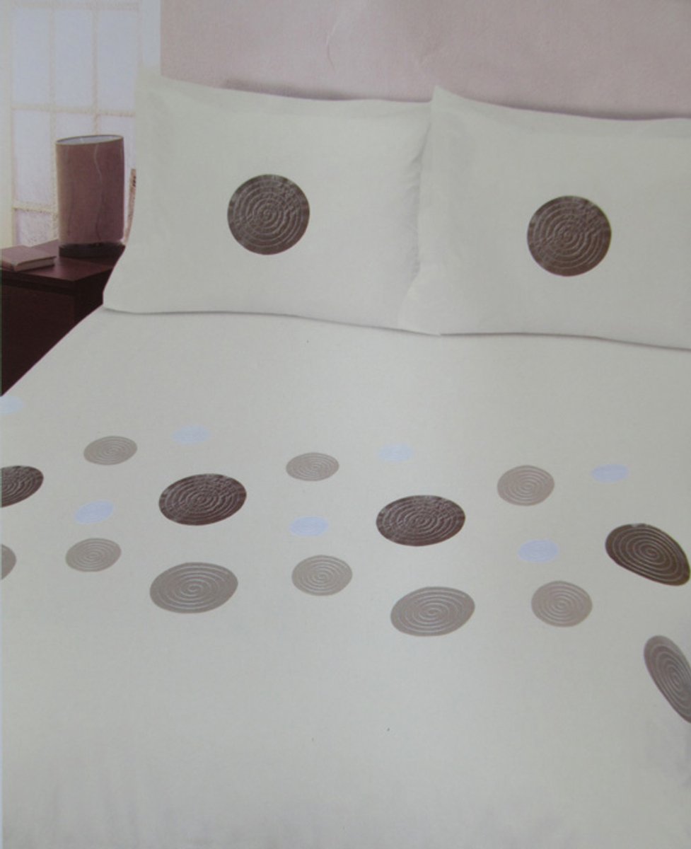 Yellow Dekbedovertrek Edessa - Eenpersoons - 140x200/220cm - Creme