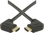 HDMI kabel - 90° haakse connectoren (links/rechts) - versie 1.4 (4K 30Hz) - 1 meter