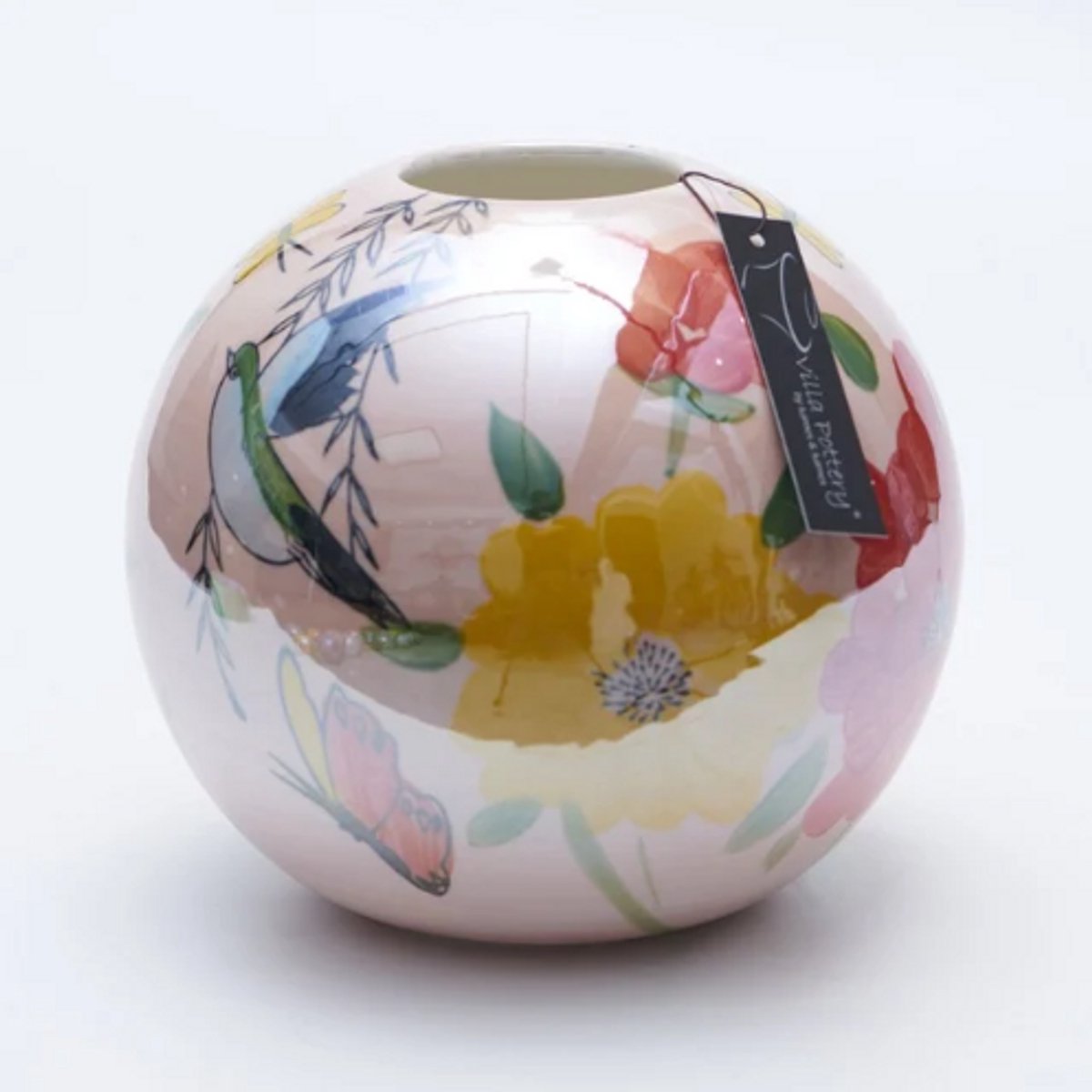 Irishflowers Vaas - Villa Pottery - Decoratie - Woondecoratie - Porselein - Waterdicht - Magic Ball D Roze