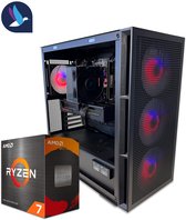 Bol.com DeepCool VIII ARGB Gaming PC | AMD Ryzen 7 - 5700X | AMD Radeon RX 9070 XT - 16 GB GDDR6 | 32 GB DDR4 | 1 TB SSD - NVME ... aanbieding