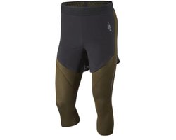 Nike NikeLab Essentials Flex Pro Trainingsshorts - Legging - Maat M - Zwart/Dark Loden / Zwart - Essentials - Hardlopen - Heren Legging voor Mannen