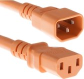 E&T Powercables C13 - C14 voeding verlengkabel - 3x 0,75mm / oranje - 1,8 meter