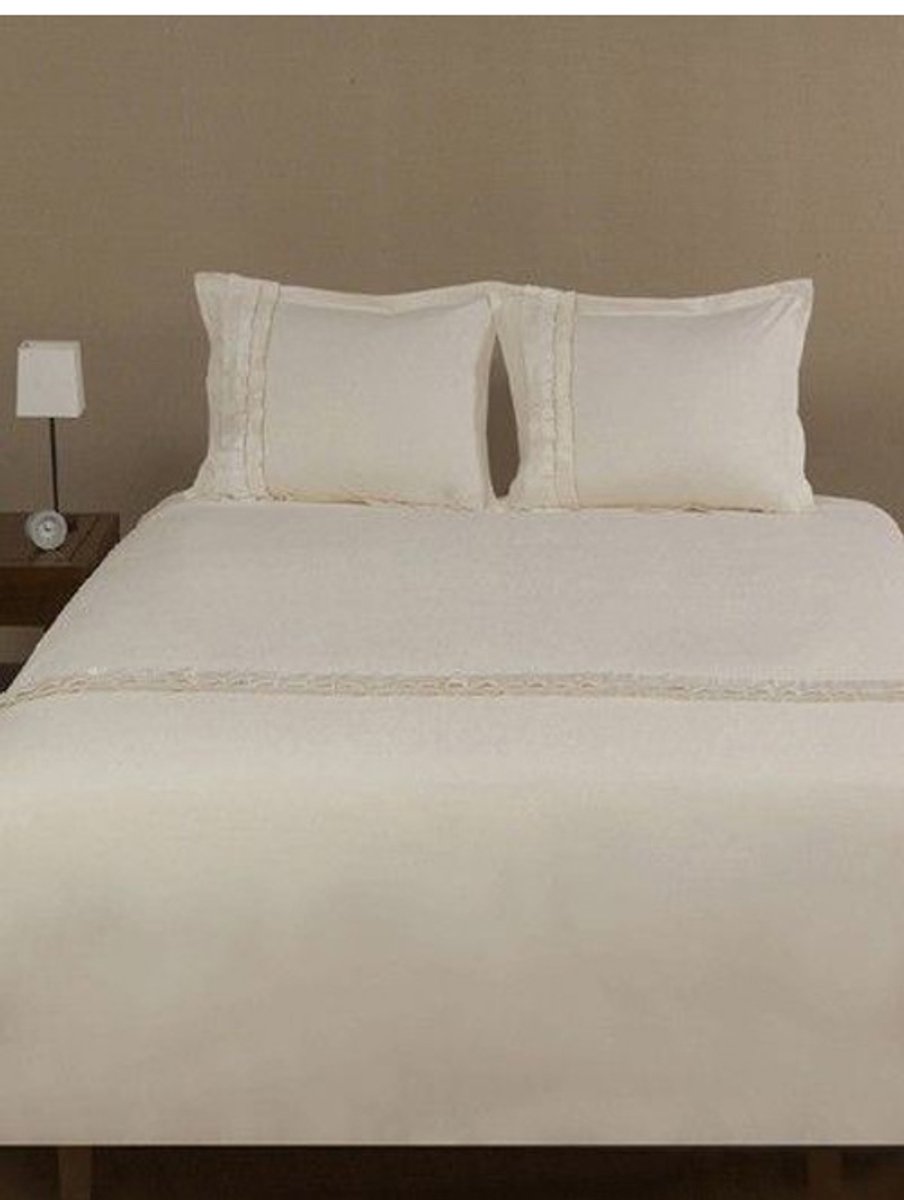 Yellow Dekbedovertrek Newbury - Eenpersoons - 140x200/220cm - Cream