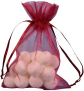 Sachets en organza rouge vin 20x30cm 25 pièces