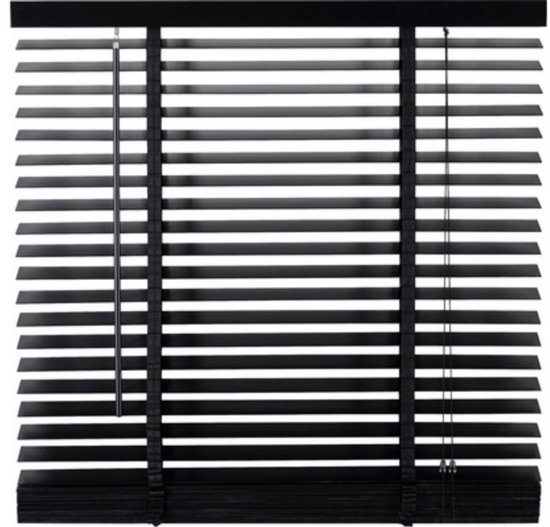 Store horizontal INT en bois Zwart mat FSC 50 mm 80 x 130