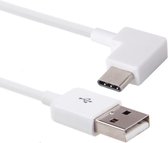 USB-C haaks naar USB-A kabel - USB2.0 - tot 1A / wit - 0,20 meter