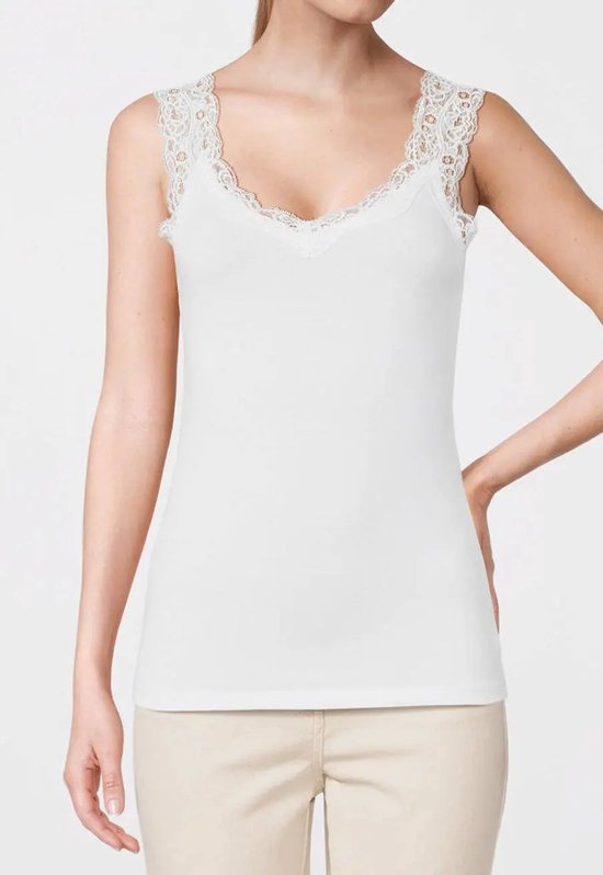 PIECES PCBARBERA LACE TOP NOOS BC Dames Tanktop - Maat S