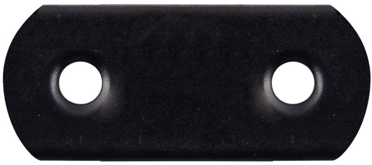 Alberts 824808 Platte stekker - afgeronde uiteinden - zwart - kunststof gecoat - 19 x 37 x 1,5 mm | Set van 100