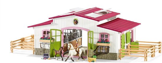 photo Schleich Paarden Manege schleich horse club manege met ruiter en paarden 42344