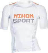 Sneldrogend unisex mesh-trainingsshirt Nihon | wit | OP=OP (Maat: XL)