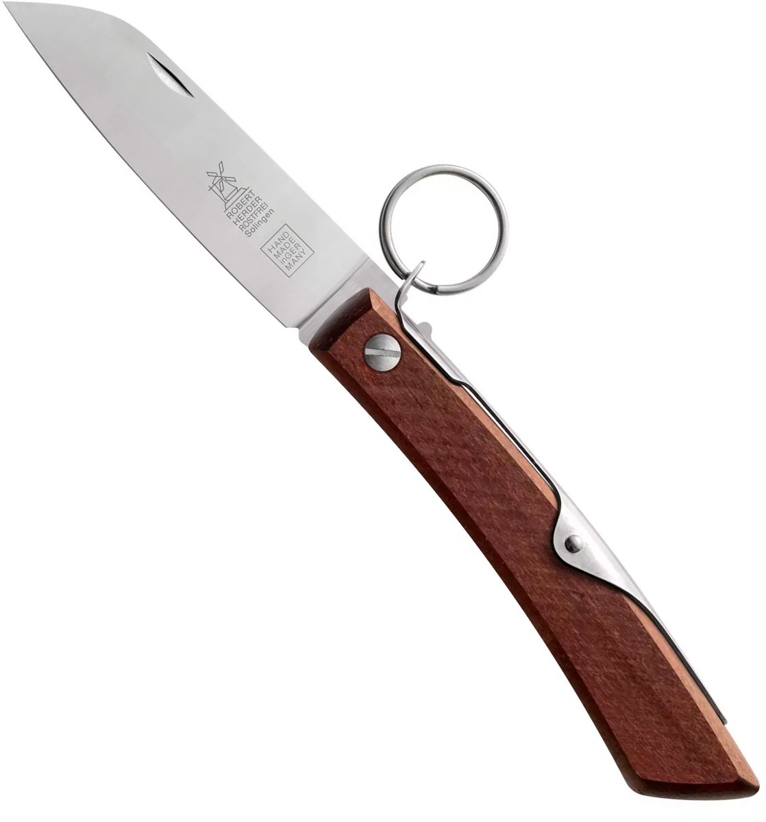 Robert Herder IBEX 80 – Zakmes – RVS Lemmet – Pruimenhout Handvat – Ratchet-Lock