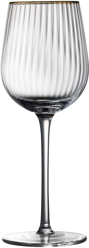 Lyngby Glas - Verre à vin vin blanc Palermo bord doré (lot de 4) - Verres à vin