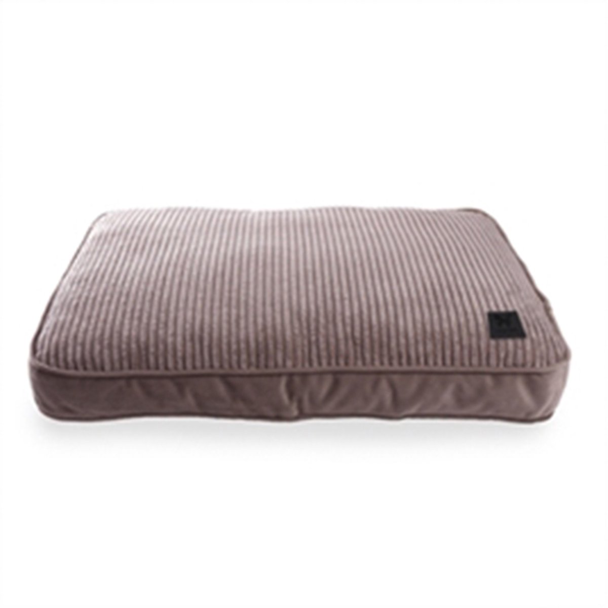 Martin - hondenmand - grof fluweel - taupe - 80 x 58 x 7 cm .- zacht en goed wasbaar - met rits