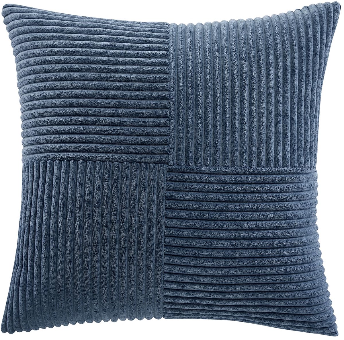 Ibenzoa Stijlvolle Set van 2 Moderne Corduroy Kussenslopen voor Sierlijke Woondecoratie denimblauw