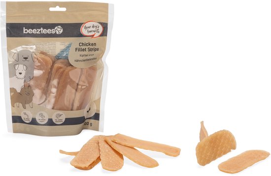Beeztees Kipfilet Strips - Hondensnack - 400 gr