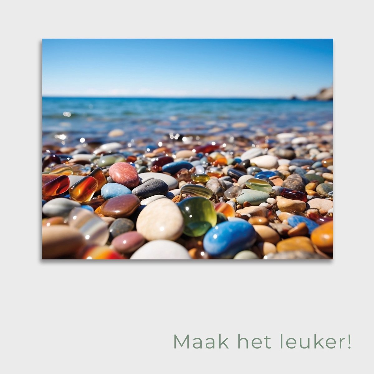 Tuinposter Kiezeltjes - Posters voor in de tuin - Tuindecoratie - Tuinposter - 45 x 60 cm