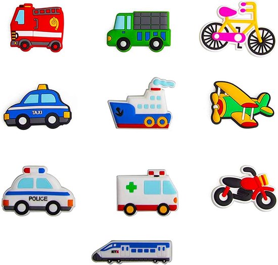 Tadpolez 12 stuks koelkastmagneten kinderen, magneten auto, voertuig koelkastmagneten, auto koelkastmagneten kinderen, voor koelkast baby educatief speelgoed (auto