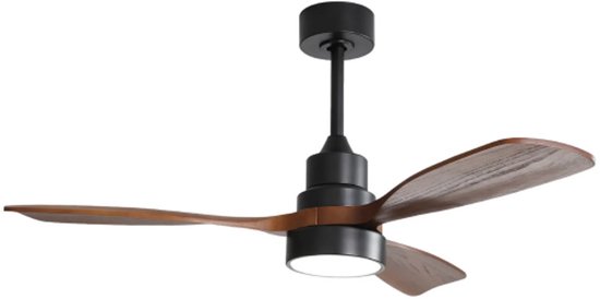 Plafondventilator Timme met verlichting - 132cm - 6 snelheden- Afstandsbediening - Wit