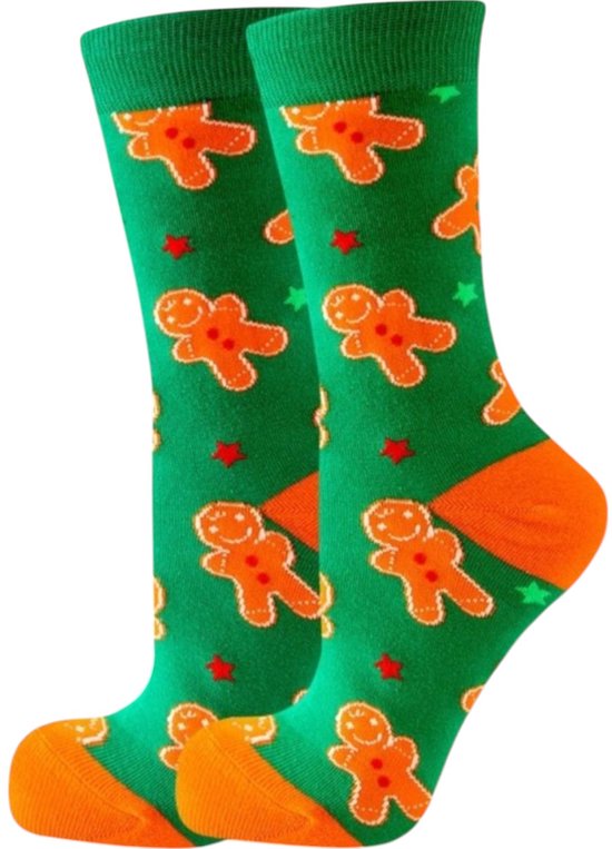 Chaussettes de Noël avec bonhommes en pain d'épices - taille 38-45
