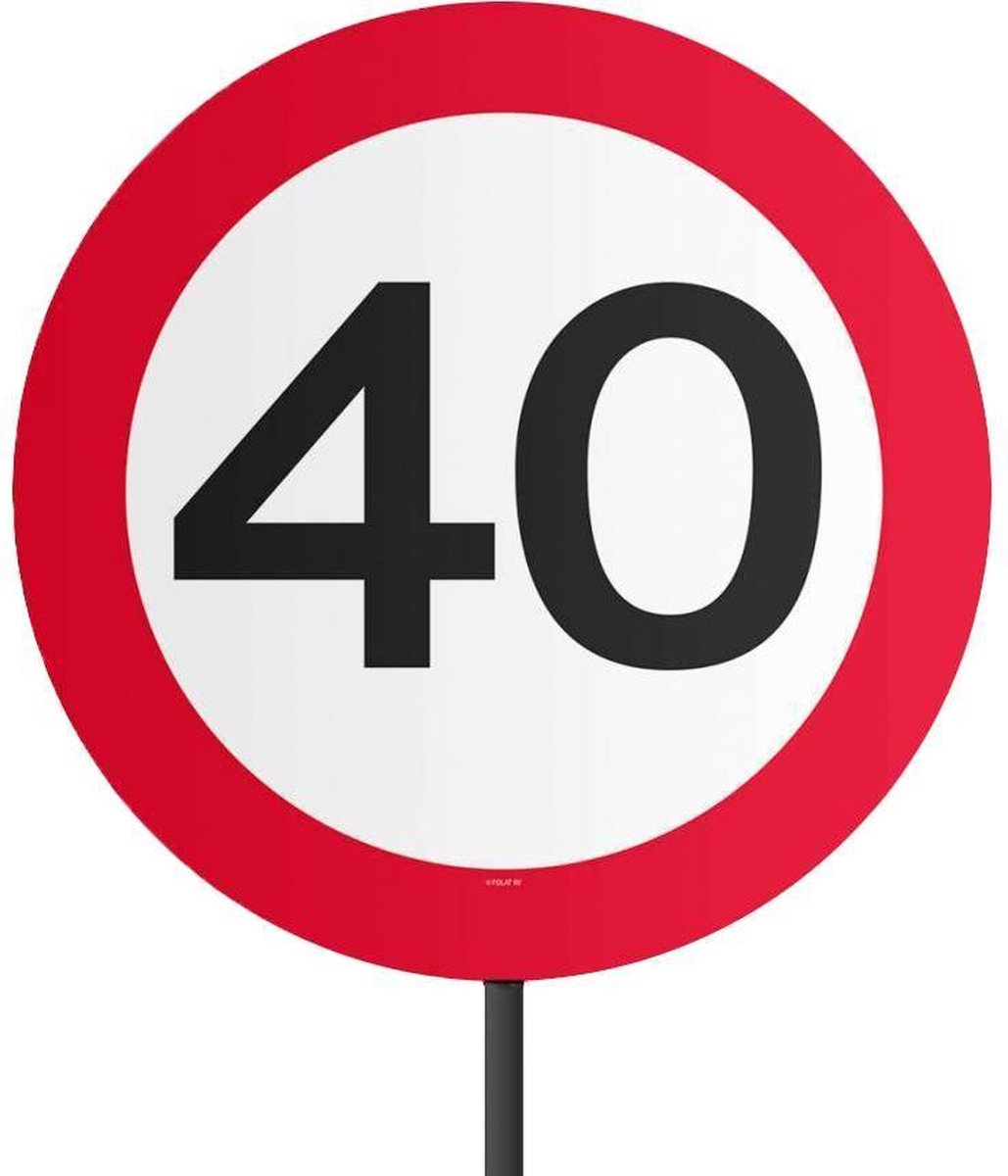 Tuinbord Verkeersbord 40 inclusief stok | bol.com