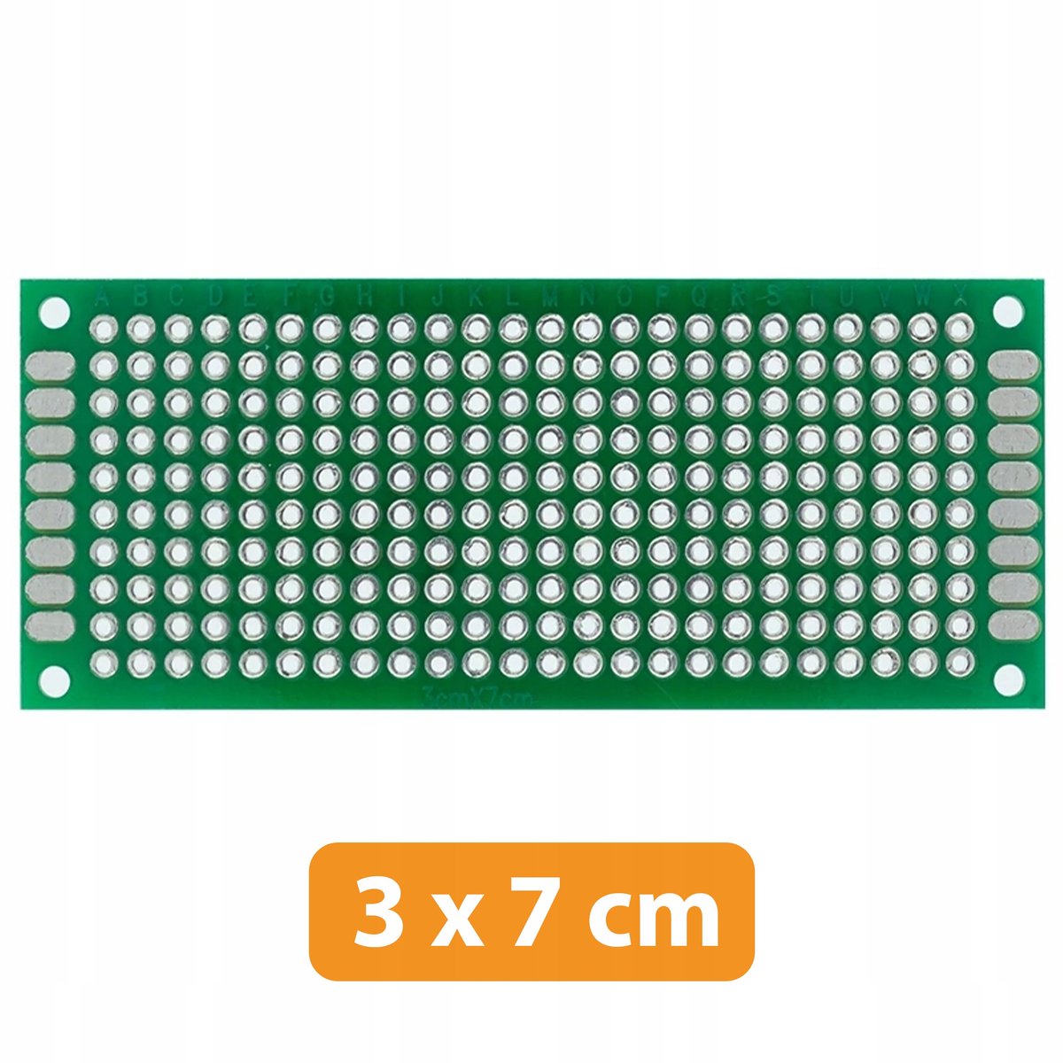 Dubbelzijdig universeel printplaatje voor prototypes 30 x 70 mm (groen)