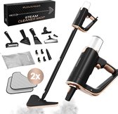 Nettoyeur vapeur de Luxe FLOWSTEAM® - 13 accessoires - Vapeur 120° - Nettoyeur de tapis - Nettoyeur de taches - Vapeur portable - Cordon de 5 m - 2 chiffons en microfibre inclus