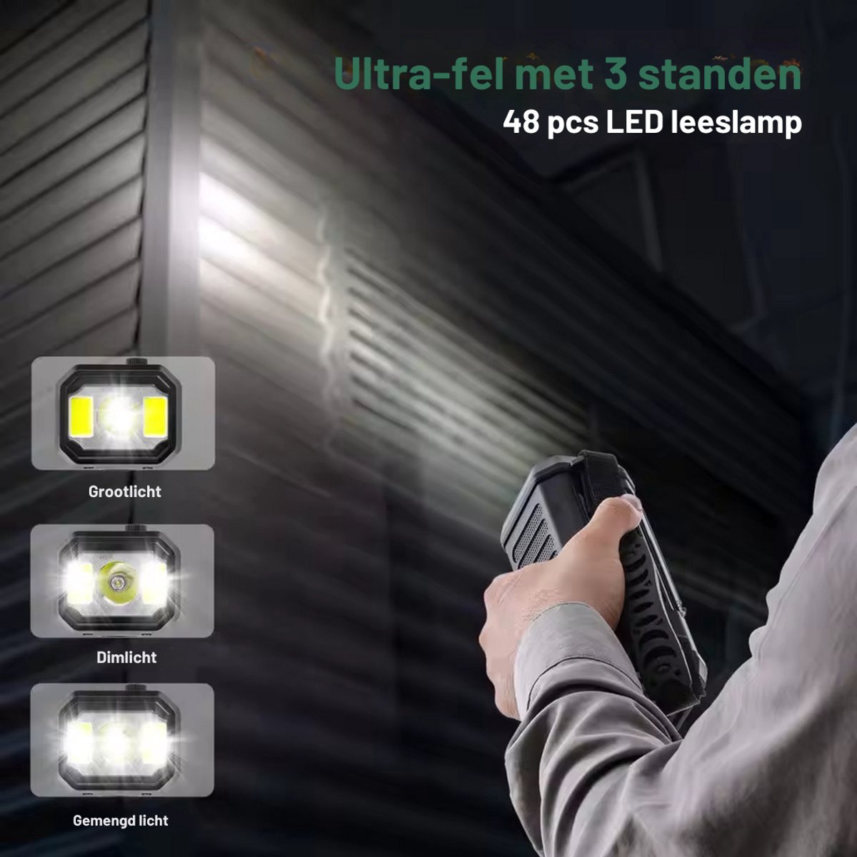 P-Repair - Noodradio - Opwindbare radio - Solar Opwindbaar - Powerbank Zonne-energie - 20.000mAh - Met zaklamp - USB oplader - USB-C oplader - Groen – foto 4