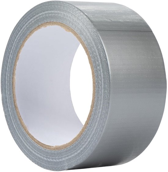 GTSE - Witte textieltape - 48 mm x 50 m - duurzaam gepantserde tape - waterdichte tape voor repareren, bevestigen, bundelen, versterken en afdichten, 1 rol