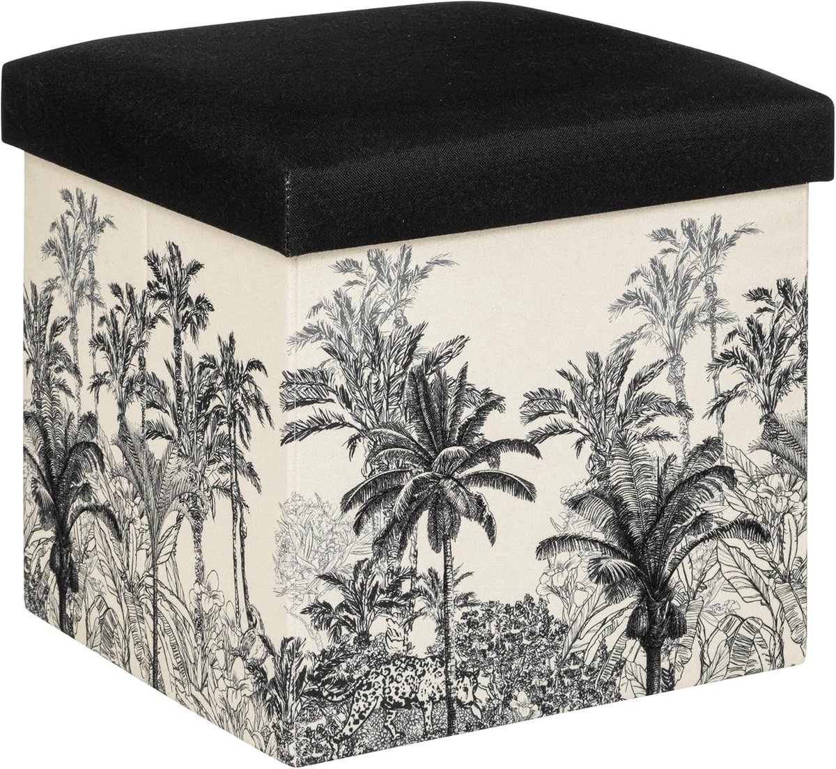 Zitzak Benicio - Zitkussen Poef - Interieur Compleet Maken - Houten Frame - 38 x 38 x 38 cm
