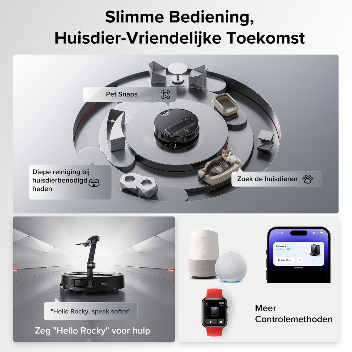 Roborock Saros Z70 – Robotstofzuiger en dweilrobot – Met OmniGrip-arm – 22.000 Pa – Aangedreven door AI – 7,98 cm ultradun – FlexiArm Riser – Tech AdaptiLift-chassis – Vermijdt obstakels – Multifunctioneel dock 4.0 — afbeelding 5