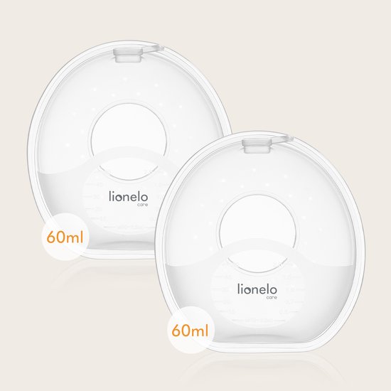 LIONELO Milky Simple - Melkcollectoren set 2 stuks - 2x60 ml - BPA-vrij - Past in beha - Maataanduiding - Herbruikbaar - Steriliseerbaar van LIONELO — afbeelding 5