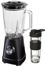 Blender 1200W - 1.5L - Smoothie Maker - Inclusief beker to go 570ml - Glas - Zwart - Vivid Green