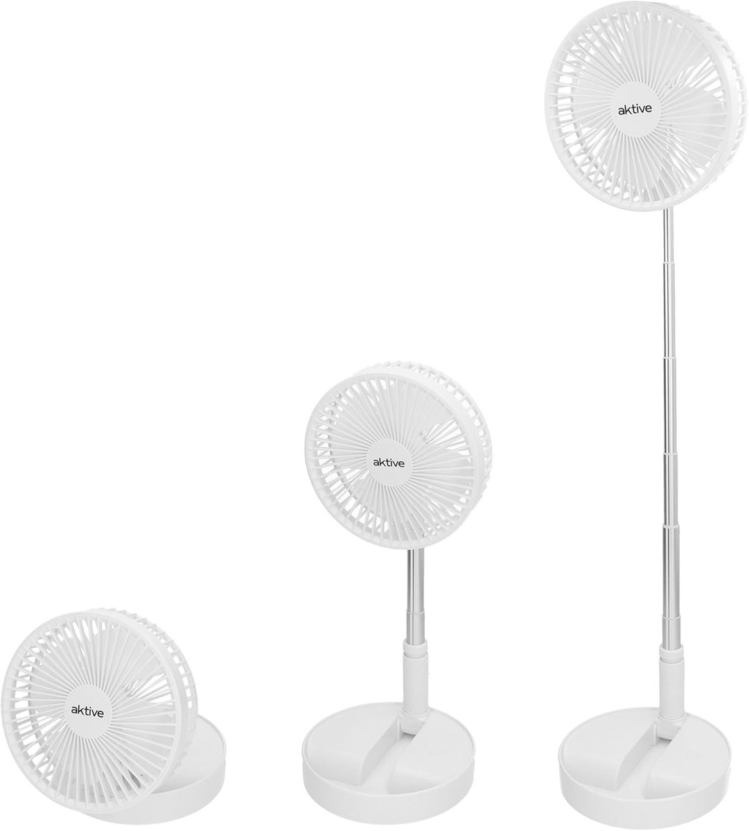 Draadloze en Inklapbare Ventilator met 4 Luchtmodi en Oplaadbare Batterij