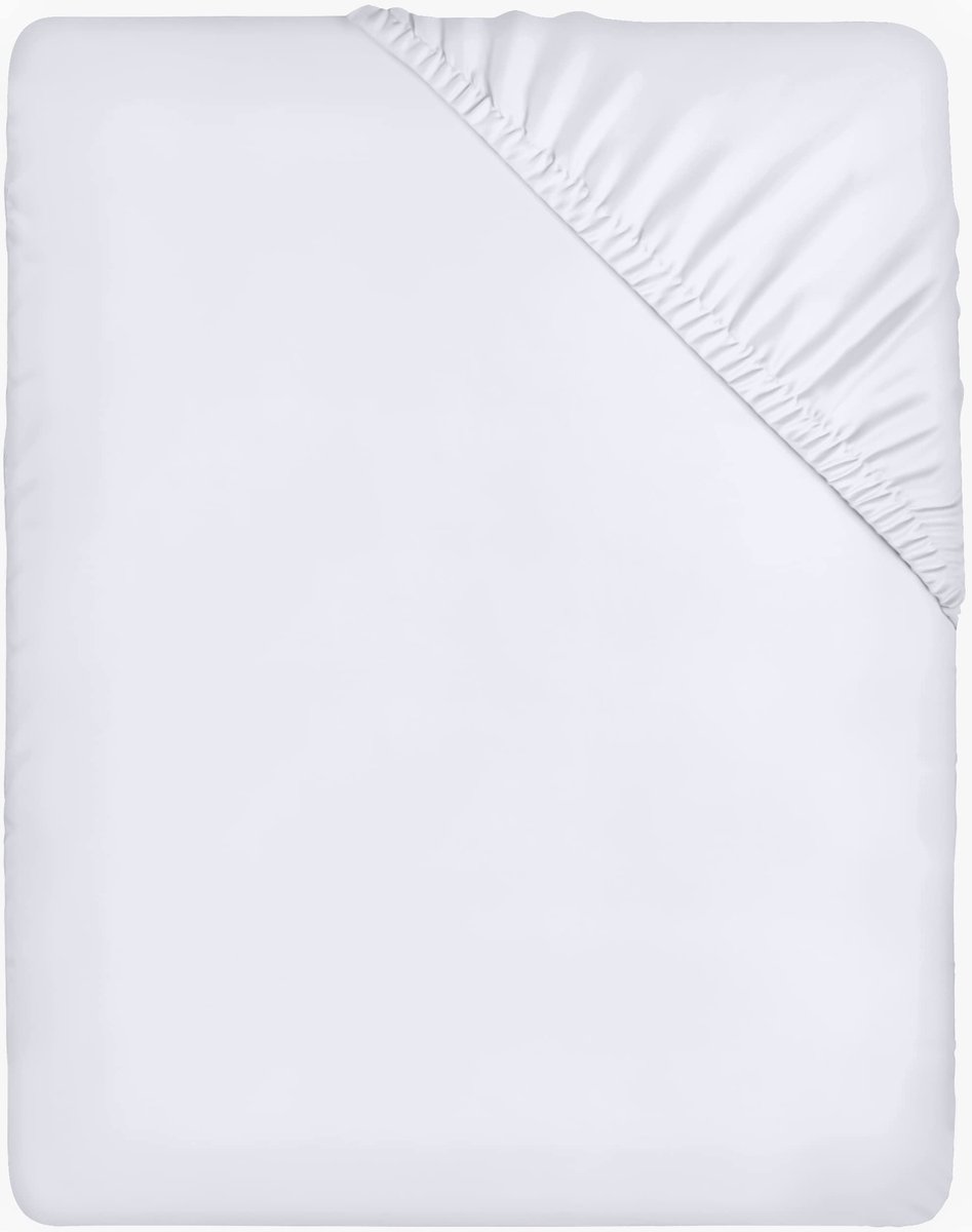 Ibenzoa Extra Zacht en Comfortabel Hoeslaken van 200 x 200 cm met Diepe Zakken voor Perfecte Pasvorm wit