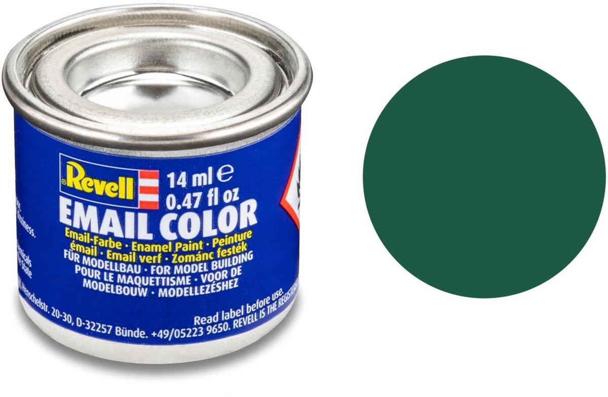Revell Hobbyverf Enamel verf - #39 Dark Green - Matt - Enamel - Verf potje - 14 ml
