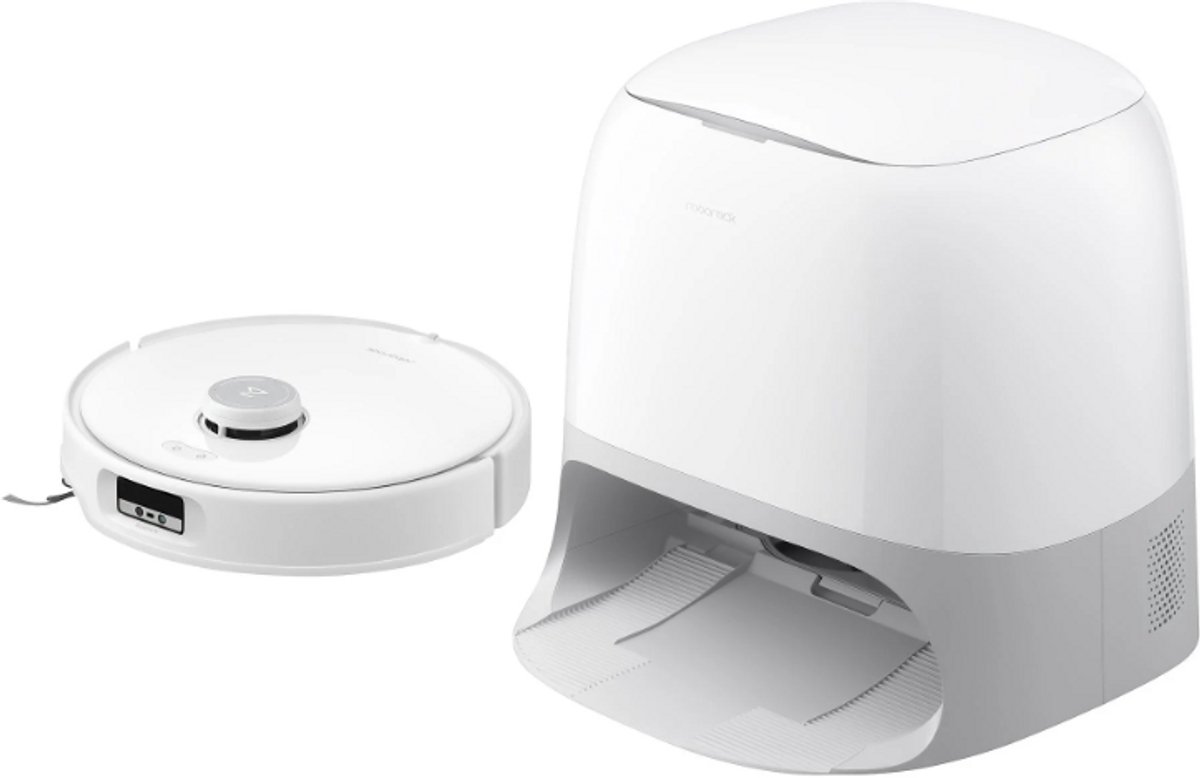 Afbeelding 2 van Roborock Qrevo Curv White – Robotstofzuiger met Dweilfunctie, 18.500 Pa Zuigkracht, Zelfreinigend Dock & AI-Navigatie