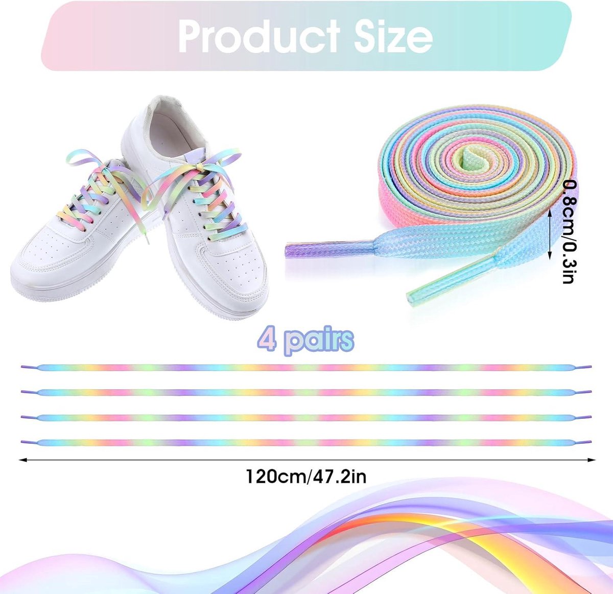 Platte sneaker veters met kleurrijke pink |De Schoenkliniek