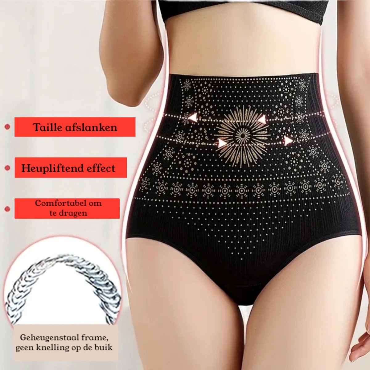 postpartum ondergoed - Netbroekjes -maat L - Wasbaar - voor Zwangerschap en Kraamperiode - postpartum - shapewear - Roze - Sluitlaken - buikband na bevalling - Hoge Taille Ondergoed – foto 7